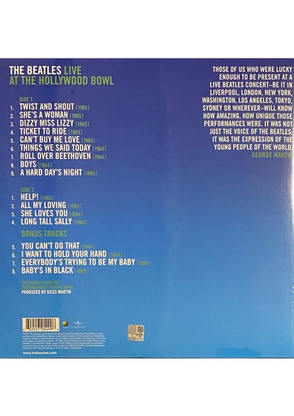 The Beatles – Live At The Hollywood Bowl (Plak) fiyatları