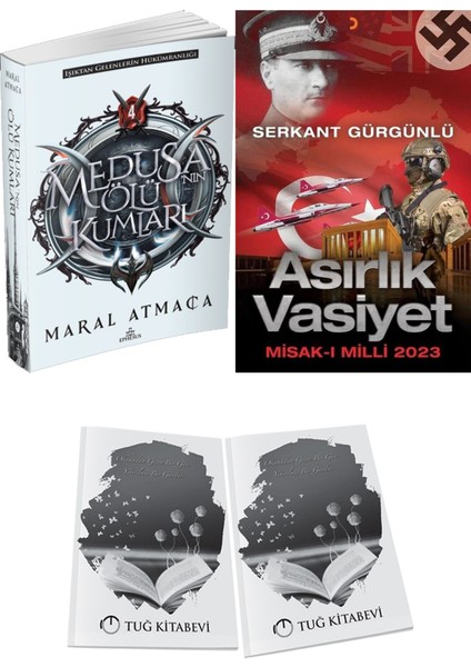 Asırlık Vasiyet ve Ephesus Yayınları Medusanın Ölü Kumları 4 Maral Atmaca 2li Set + Hediyeli