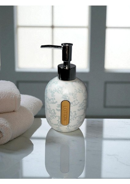 Mermer Desenli Seramik Banyo Sabunluk & Losyonluk Dispenser Seti – 2'li fırsatları