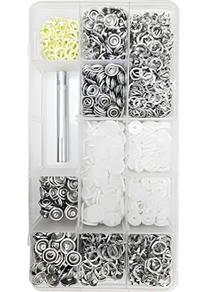 503 Adet Set Plastik Metal Kapaklı Çıt Çıt ve El Pensesi Çakım Seti 9. 5mm- 10. 5mm- 12. 5mm fırsatları