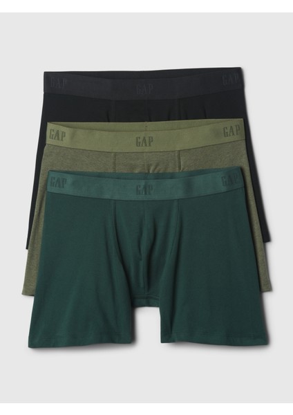 Erkek Yeşil 3'lü Boxer Seti