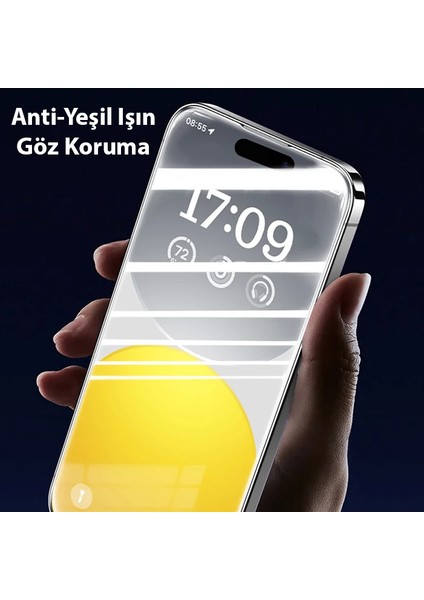 Baseus Schott iPhone 15 Pro Full Koruma Eye-Protection Tempered Cam Ekran Koruyucu-( - MONAS4597-27 modelleri