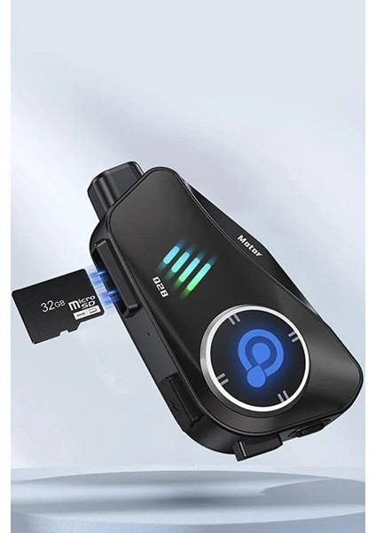 Intercom Motorcu Kask Kulaklık Bluetooth 1080P Kamera Kayıt 32GB Hafıza Kart Hediye Interkom Ipx6