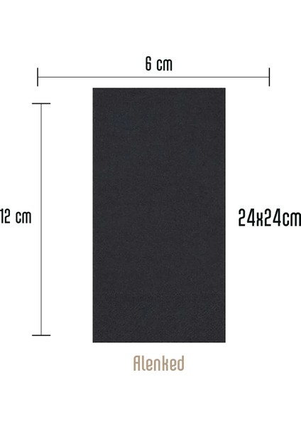 Garson Katlama 24*24 Siyah Kağıt Peçete - 100 Adet modelleri