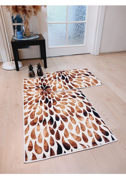 Pâyidar - Kaymaz, Dökülmez Deri Taban 2'li Yuvarlak Klozet Takımı, Banyo HALISI(60X100-50X60) fiyatları