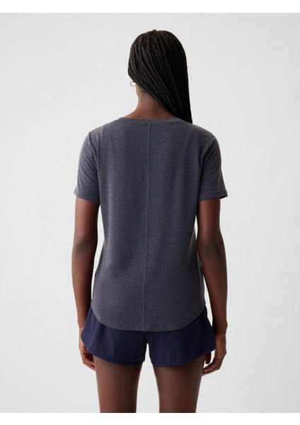 Kadın Koyu Mavi Gapfit Breathe T-Shirt fırsatları
