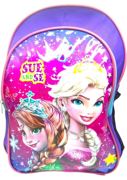 Kız Çocuk Elsa Baskılı 2 Bölmeli Ilkokul Çantası Seti fiyatları