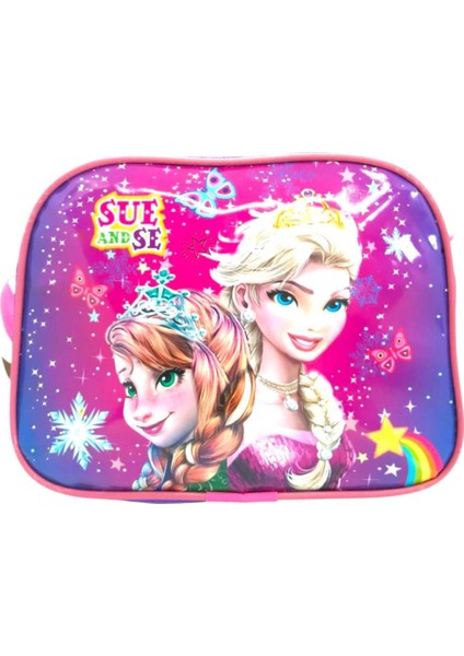Kız Çocuk Elsa Baskılı 2 Bölmeli Ilkokul Çantası Seti fırsatları