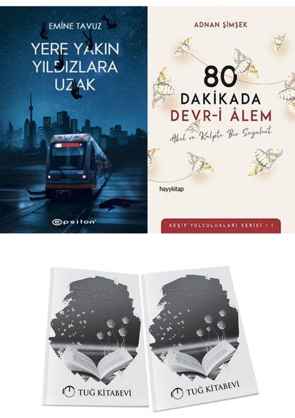 80 Dakikada Devr-I Alem ve Epsilon Yayınevi Yere Yakın Yıldızlara Uzak Emine Tavuz 2li Set + Hediyeli