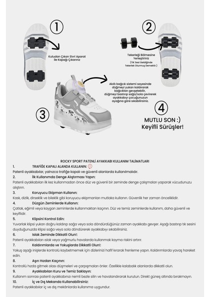 Patenli Işıklı Spor Ayakkabısı 4 Tekerlekli Paten fırsatları