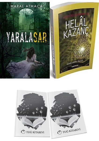 Hayatımızın Mihenk Taşı Helal Kazanç ve Ephesus Yayınları Yaralasar 2 Maral Atmaca 2li Set + Hediyeli