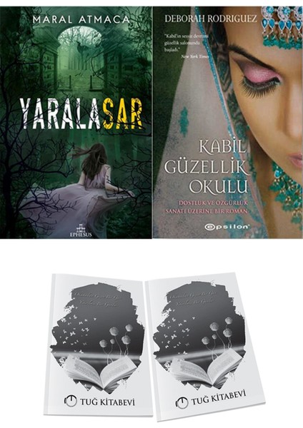 Kabil Güzellik Okulu ve Ephesus Yayınları Yaralasar 2 Maral Atmaca 2li Set + Hediyeli
