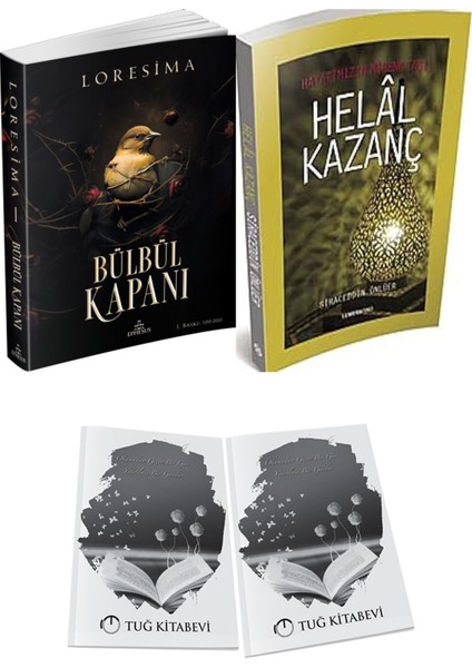 Hayatımızın Mihenk Taşı Helal Kazanç ve Ephesus Yayınları Bülbül Kapanı 1 Loresima 2li Set + Hediyeli