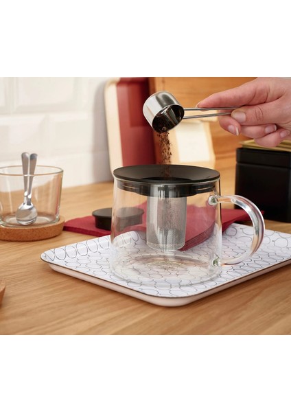 Süzgeçli Cam Demlik Hacim 0,6 Litre Şeffaf Bitki Çayı Demliği Yükseklik 10 cm Çaydanlık modelleri