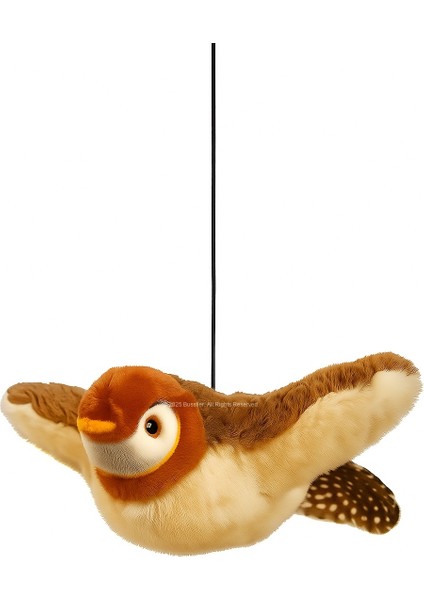 Dokunmatik Sesli Kanat Çırpan Asılabilir Peluş Kuş Kedi Oyuncağı Hareketli Etkileşimli