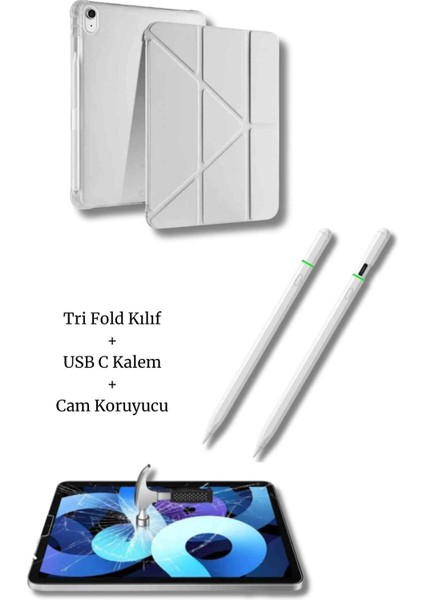 iPad A16 11. ve 10. Nesil ile Uyumlu A3355 A2757 Premium 3’lü Tablet Aksesuar Seti
