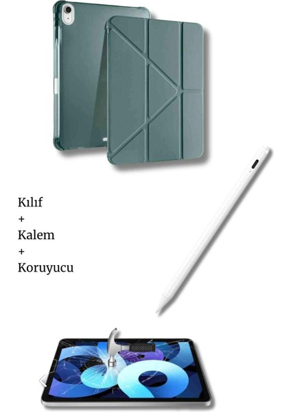 iPad A16 11. Nesil ve 10. Nesil A3355 A2757 Uyumlu Tablet Kılıfı Tablet Kalemi Ekran Koruyucu Set