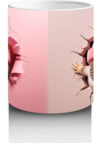 Çatlak Duvar Arasında Gülümseyen Oyuncak Kirpi – Baskılı Kahve Kupası fiyatları