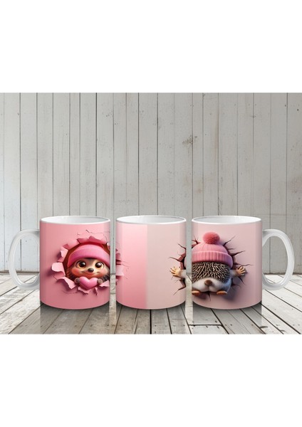 Çatlak Duvar Arasında Gülümseyen Oyuncak Kirpi – Baskılı Kahve Kupası indirimleri