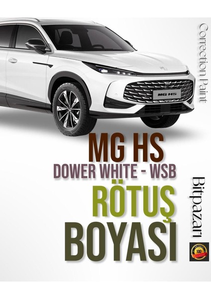 Mg Hs - Dover White - Beyaz Otomobil Çizik Taş Izi Giderici Rötüş Boyası 20ML