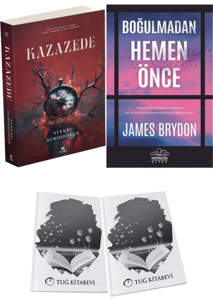 Boğulmadan Hemen Önce ve Pukka Yayınları Kazazede 3 Şevval Demirdöğer 2li Set + Hediyeli
