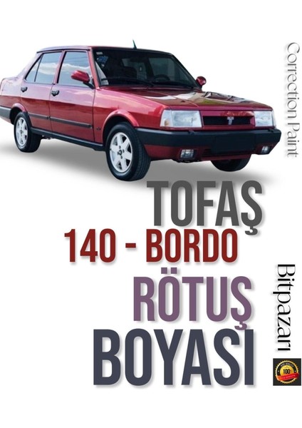 Tofaş , Doğan , Şahin , Serçe , 124 - Bordo 140 - - Çizik Taş Izi Giderici Rötüş Boyası 20ML