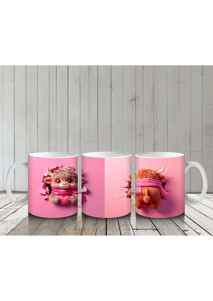 Pembe Şapkalı Sevimli Kız Maskot – Baskılı Kahve Kupası indirimleri