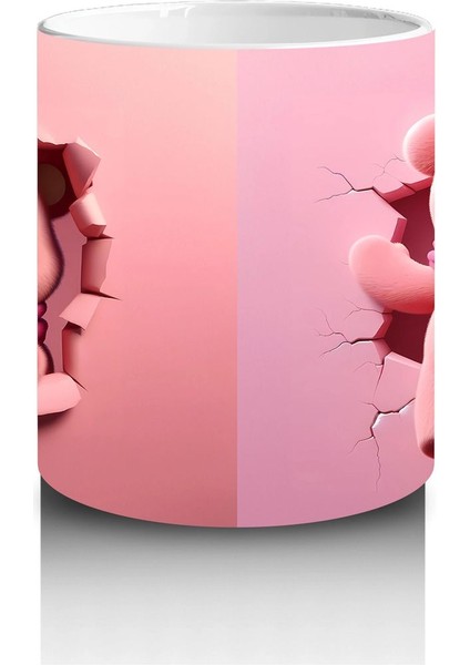 Kare Desen Üzerinde Kalpli Ayıcık – Baskılı Kahve Kupası fiyatları