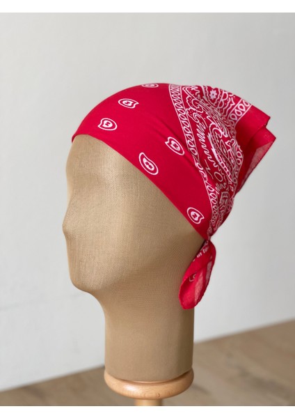 %100 Pamuklu Klasik Desen Unisex Bandana Renkli Bandana Etnik Desenli Bandana