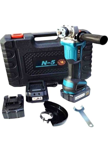 İyisi Yok Metal Şanjuman 24V 3 Ah Kömürsüz 2 Akülü Şarjlı Avuç Taşlama Spiral Makinası 115 mm Mavi fiyatları