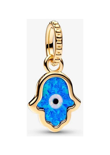 Mavi Hamsa Kolye
