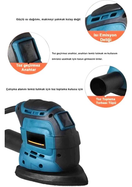 270 W 13000 Rpm Elektirikli Üçgen Titreşimli Zımpara Makinesi Makinası fırsatları