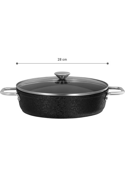 Noir Titanyum Kısa Tencere - Siyah - 28 cm fiyatları