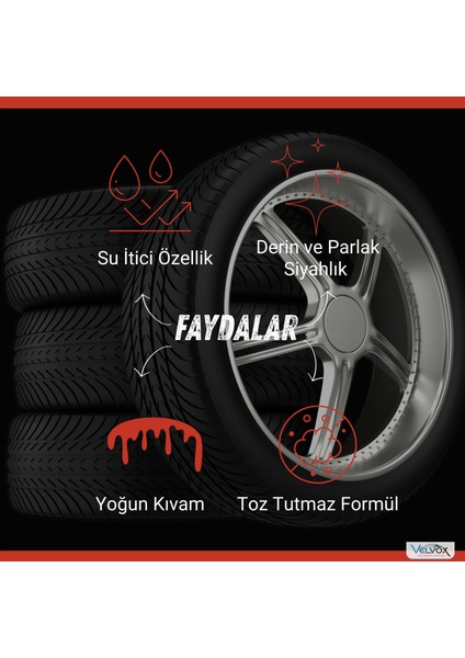 Lastik Parlatıcı Jel 5 Lt (Yoğun Kıvam) + 500 ml ve Sünger Hediye , Lastik Parlatma Jeli, Lastik Temizleme fırsatları