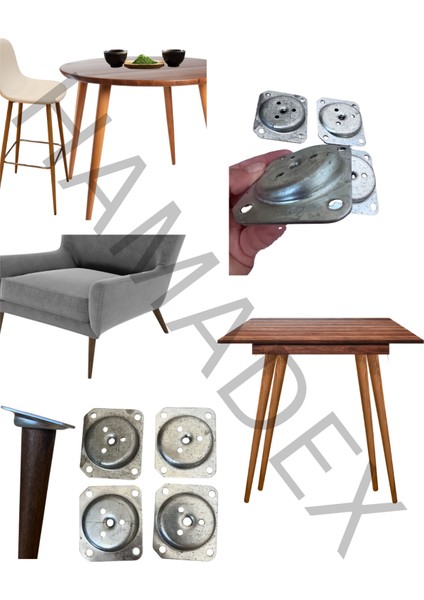 38 cm Koyu Meşe Konik Ahşap Mobilya Ayağı – 4’lü Set | Masa, Tabure, Sehpa Uyumlu | Aparat ve Vidalar Dahil fırsatları