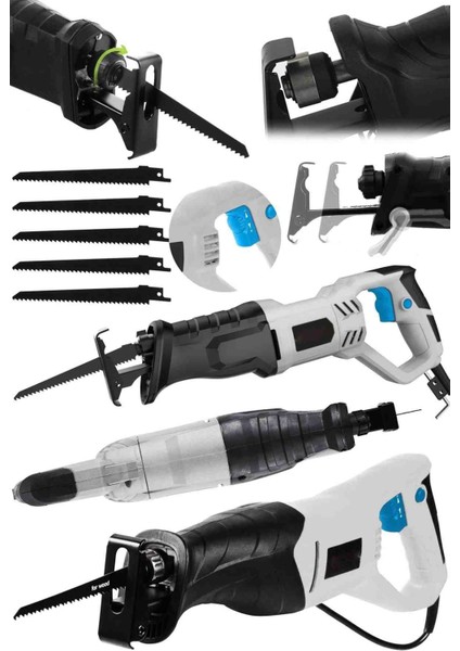 Alman Turbo Devir Ayarlı Tuğla Beton Kemik Kesme Elektrikli Tilki Kuyruğu Makinesi Beyaz