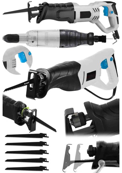 Alman Turbo Devir Ayarlı Tuğla Beton Kemik Kesme Elektrikli Tilki Kuyruğu Makinesi Beyaz modelleri