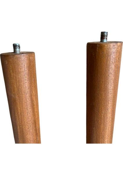 38 cm Açık Meşe 3’lü Ahşap Konik Sehpa Ayağı Seti | 3 Girişli Bağlantı Aparatları ve Vidalar Dahil fırsatları