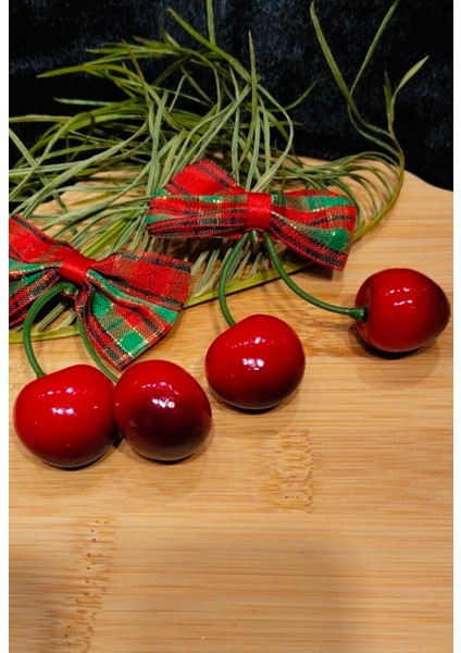 Maşalı Lüks Kırmızı Kiraz Toka