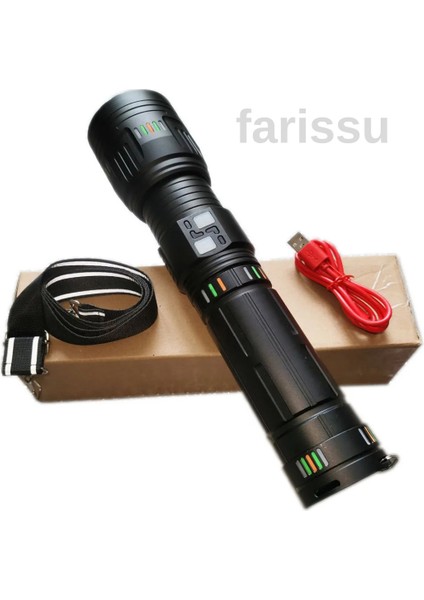 Çinli Kız Süper Parlak 30W LED El Feneri - 2000 Lümen, 1000 Metre Menzil ve Powerbank Özelliği