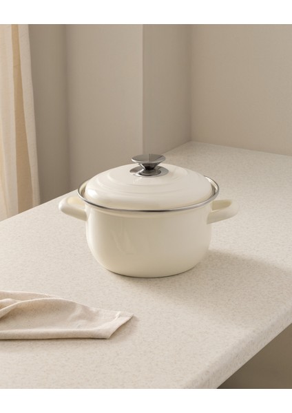 Salentino Derin Tencere - Beyaz - 20 cm