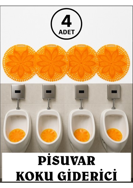 4 Adet Pisuvar Koku Giderici Süzgeç Mango Kokulu Ekonomik Paket Pisuar Süzgeci Pisuvar Blok Süzgeci