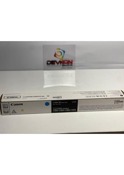 C-Exv-58 (3767C002) Mavi Orjinal Toner - Canon Dx C5800 fiyatları