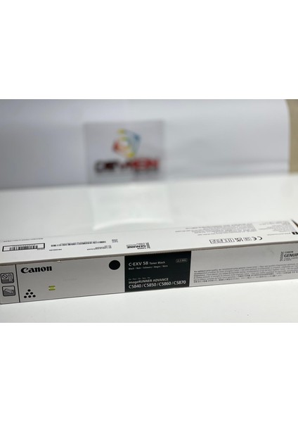 C-EXV58 (3763C002) Siyah Orjinal Toner Canon Dx C5840I