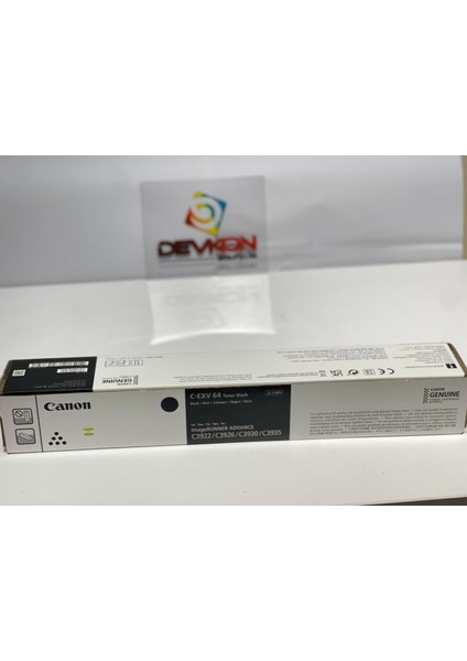 Exv-64 (5753C002) Siyah Orjinal Toner - Dx C3930I fiyatları