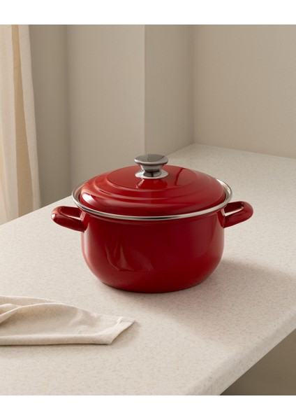 Salentino Derin Tencere - Kırmızı - 22 cm