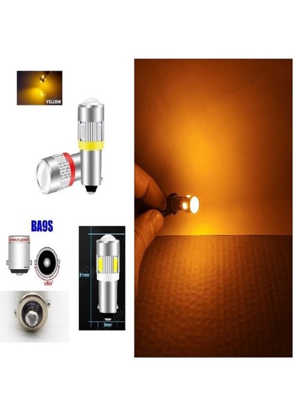 ( 2 x Adet ) 1 Takım T4 53 & H6 LED Ampul Gösterge Gündüz Sürüş Park Ampulu LED Sarı (Yellow) fiyatları