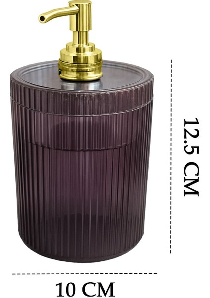 700 ml Xl Çizgili Desen Tezgah Üstü Füme Banyo Altın Pompa Sıvı Sabunluk Banyo Mutfak Deterjanlık fiyatları