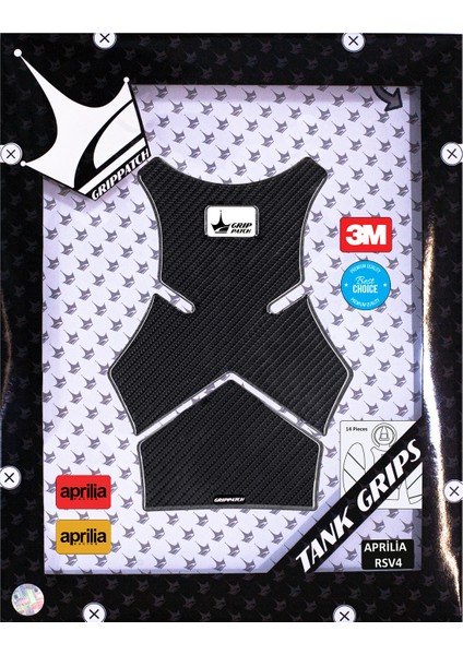 Aprilia Rsv4 2024 ile Uyumlu Kaydırmaz 6d Karbon 14 Parça Tank Pad Seti GC46 fiyatları