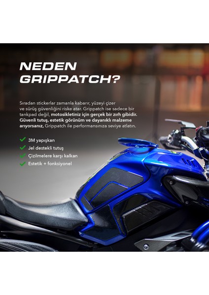 Honda CBR500 Black 2025 ile Uyumlu Kaydırmaz 6d Karbon 20 Parça Tank Pad Seti GC25 indirimleri